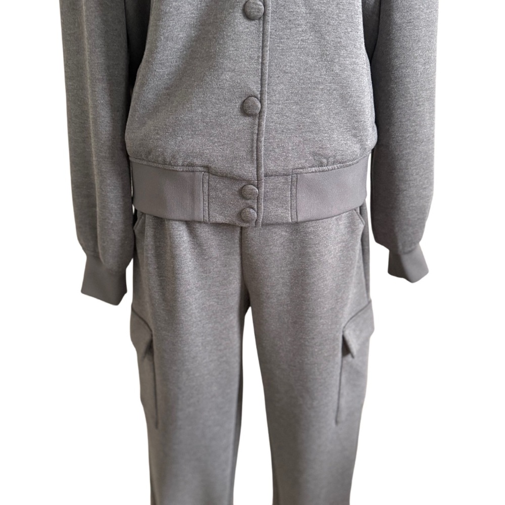 Express Gray Classic Coord Set Button-Up Tracksui… - image 3